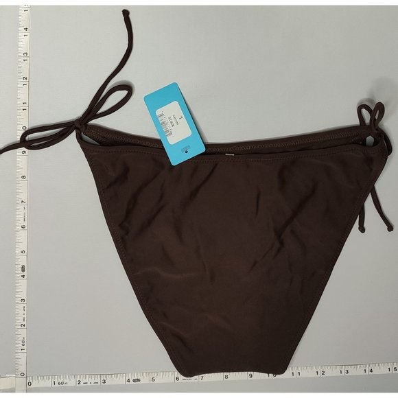 NWT California Waves Side Tie String Brown bikini bottom - Picture 5 of 7
